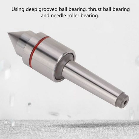 Centre En Direct - Mt2 - Acier Haute Teneur En Carbone - Pour Tour Cnc Et Usinage De Précision - 140 Mm - 60° - Précision 0,005 Mm - 1 Pièce (1/5)