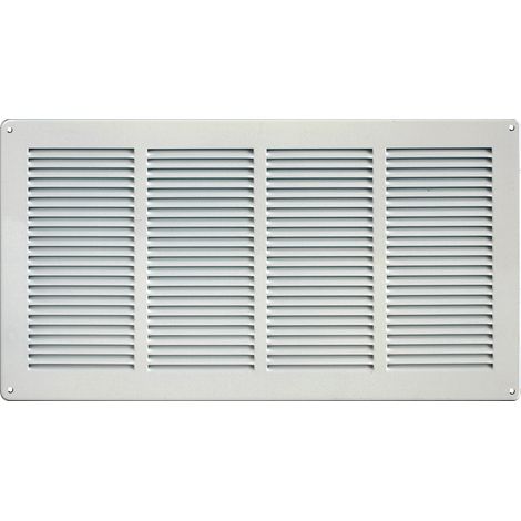 Grille ventilation métal 440x240mm avec moustiquaire - Couleur aluminium (1/2)