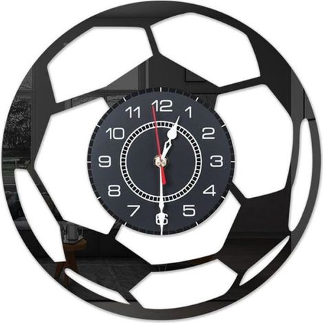 Horloge murale de football dessin animé, horloge murale simple et à la mode, horloge murale à quartz pour salon ou chambre (1/5)