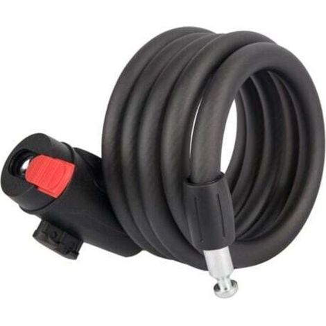Antivol Câble Spiral,1.2m ，Câble Enroulé Cadenas，Câble Antivol pour Vélo/Scooter/Motos/Portail Vélo ，Vélo Chaînes antivol cadenas antivol，Cadenas Vélo avec Clé，Cadenas Vélo avec Clé，Cadenas de Vélo (1/4)