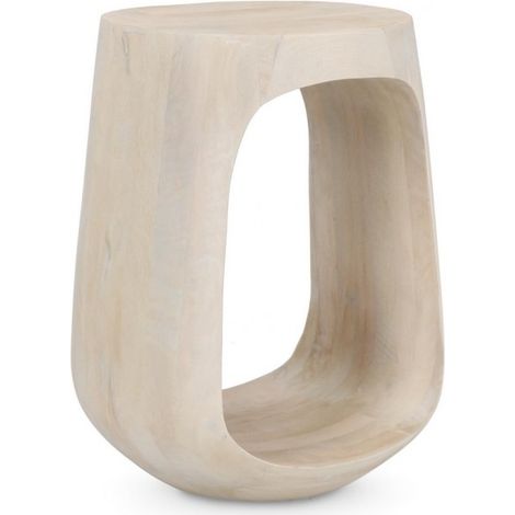 Tavolino lopez naturale, struttura in legno di mango, Ø 33 x 45 cm (1/5)