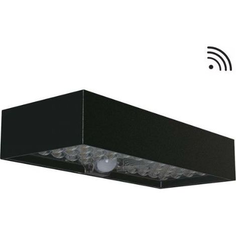 Applique murale LED V-TAC 6 W avec panneau solaire et capteur PIR, noir, blanc naturel, IP65