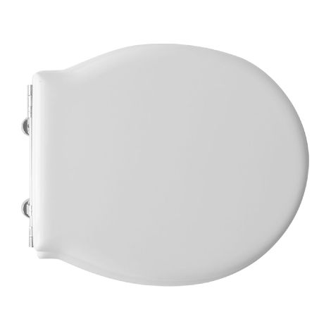 Abattant WC pour vase Cielo Easy Bath 40-48,5x37,5 cm avec charnie'res a' barre d'expansion en fonte de bois blanc