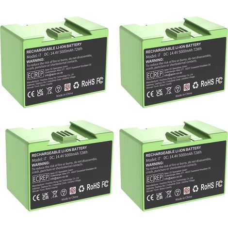 Remplacement de batterie pour Roomba, capacité de 5000mAh, rechargeable, 4BAT (1/2)