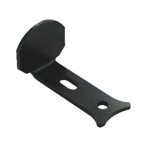 Arrêt dardenne coudé - Décor : Noir - Epaisseur : 4 mm - Hauteur : 35 mm - Largeur : 39 mm - Longueur : 67 mm - Matériau : Acier - TORBEL INDUSTRIE SA