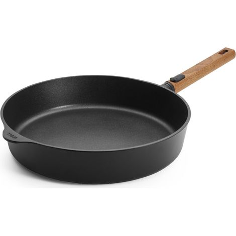 Poêle à bords hauts Eco Logic QXR Ø 32 cm avec manche amovible en bois – poêle antiadhésive sans PFAS, compatible four – poêle induction – poêle pour induction – poêle à frire haute (1/5)