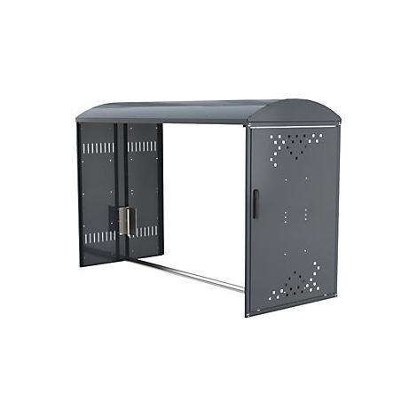Caja para bicicletas  elemento de ampliación con techo abovedado
