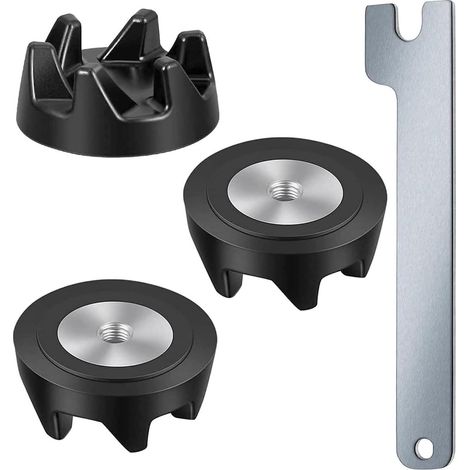 Mixerkupplung – 3er-Set – Metall und Gummi – Ersatzteil 9704230 – Für KitchenAid KSB52 und KSB5 – Inkl. Schraubenschlüssel (1/5)