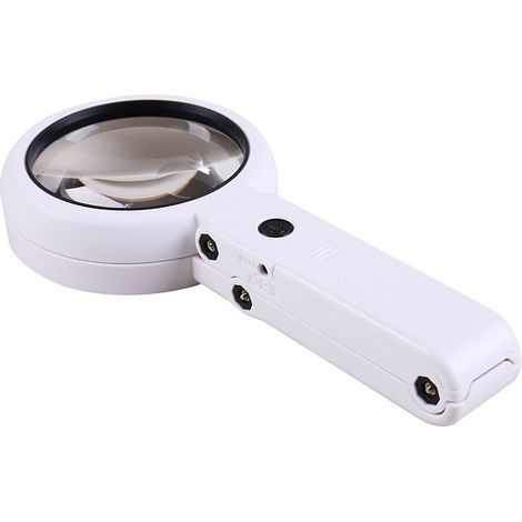 Illuminated Magnifier, Handheld Magnifier on Stand 10X 30x with 18 LED Light, Magnifying Lamp with Adjustable Intensity (1/5)