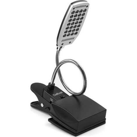 Lampe Ă pince LED USB - 28 Ampoules - Bras Flexible 26cm - 3 Modes Lumineux - Bureau et Chevet (1/4)