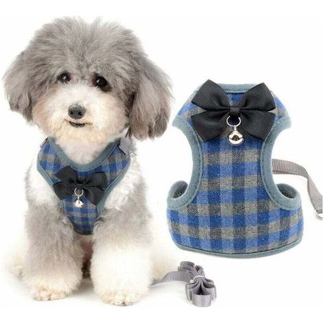 Harnais sans tension pour petit chien (Bleu S)-Fei Yu (1/4)