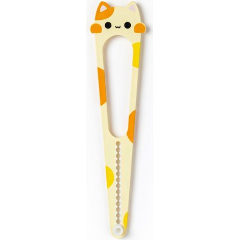 Bloque-porte élastique pour chat jaune (1/5)