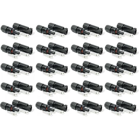 1 bis 50 Paar Solar Stecker für Solarkabel 4-6 mm² PV Stecker kompatibel mit MC4 20 Paar