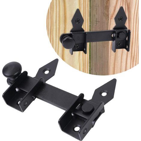 Tor-Riegel schwarz 12 x 8 cm (1/5)