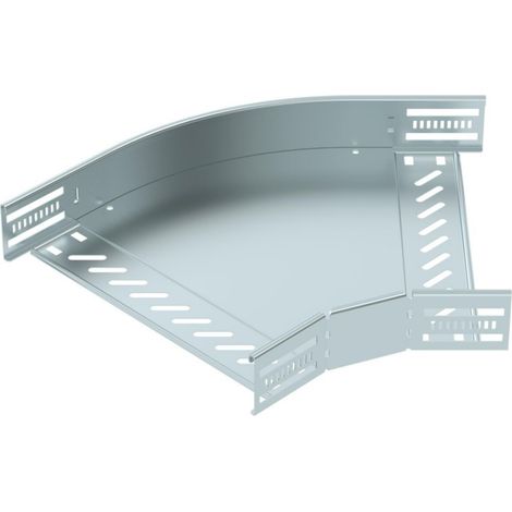 OBO Bettermann Bogen 45° für Kabelrinne, horizontal 60x300 Stahl bandverzinkt, 6036106
