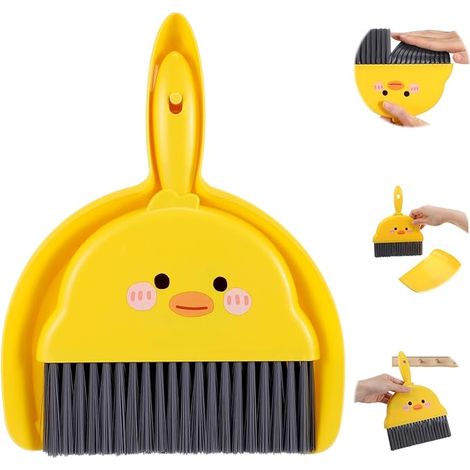 Mini Dustpan and Brush Set Durable Small Broom and Dustpan Set Portable Dust Pan and Brush Set Table Desktop Cleaning Supplies for Home Car Camping Kitchen Table