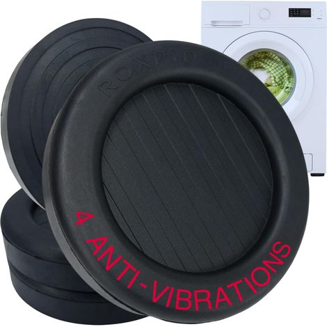4 Patins Support Anti Vibrations Pour Machine à Laver - Antidérapant Compatible Avec Tous les Appareils - Cale Amortisseur En Caoutchouc Pour Lave Linge - Patins Tapis Anti Vibrations (1/5)