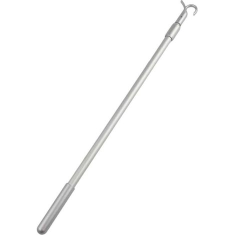 Rallonge télescopique en aluminium pour store de fenêtre avec mécanisme de crochet rotatif 33-60 cm