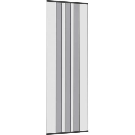 Insect Door Screen with Mesh Curtain Black polyester vidaXL