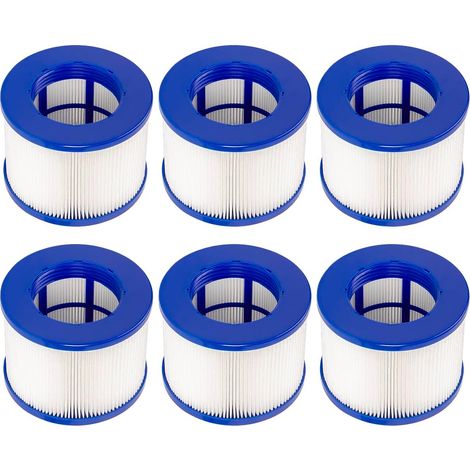 6 pièces Cartouche de Filtre de Rechange Compatible avec Clever Spa, pour Cosy Spa Filtre, pour Filtre Spa Gonflable, Filtre 75 x 100 mm,Hot Tub Filter. (1/5)