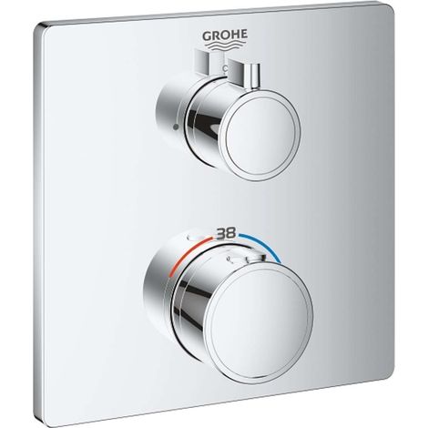 Grohe – Mitigeur de douche encastré 24078000 – Finition chromée – Arrêt de sécurité à 38 °C – Débit 27 l/min (1/10)