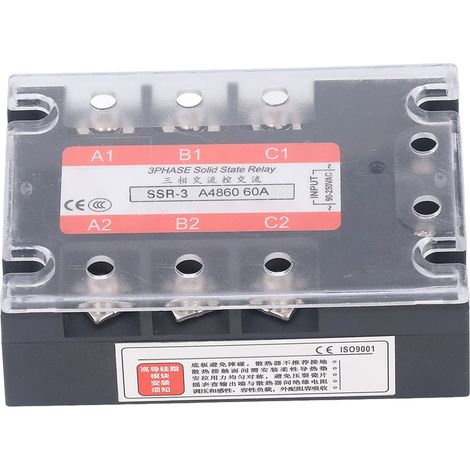 Dreiphasiges Doppel-SCR-Halbleiterrelais, AC-Steuermodul, SSR-Eingang 90–250 V, Ausgang 24–480 V
