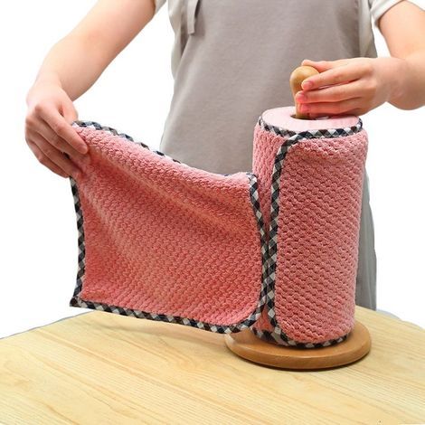 Lot de torchons de cuisine 2021, torchons de haute qualité en velours corail, super absorbants, antiadhésifs, lavables à l'huile, séchage rapide (couleur aléatoire) (1/5)