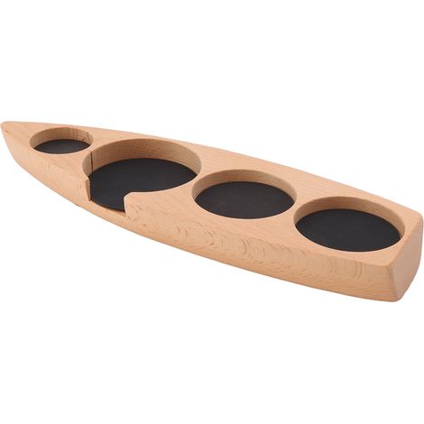 Support pour tassette en bois de hêtre, support de rangement pour tassette à café, base pour machine à café, compatible 51mm/2.0in et 53mm/2.1in