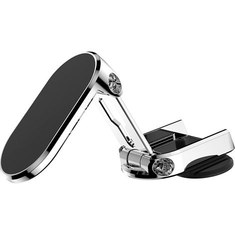 Support Magnetique Telephone Voiture【Pliable Multifonction】 Aimant Téléphone Voiture avec Base Pliable 360° Universel Porte Portable Voiture Compatible avec iPhone Samsung pour Tous Les Smartphon (1/4)