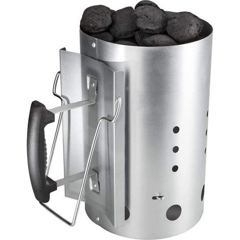 30 cm x 19 cm Anzündkamin, Anzündkamin mit Sicherheitsgriff, BBQ-Feueranzünder, Schnellanzünder für Holzkohle zum Grillen NPTERBL (1/5)