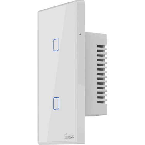 Interruttore Son/Off smart 2 canale controller da remoto wireless wifi placca touch domotica bianco (1/5)