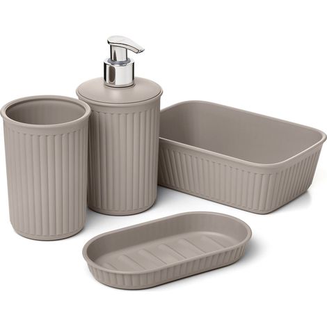 Ensemble 4 Pièces Salle de Bain Baobab en Plastique, sans BPA (1/3)