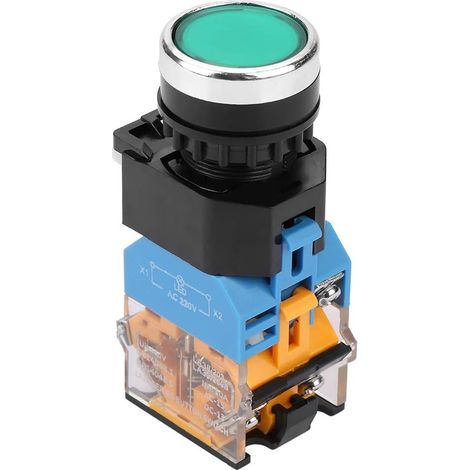 Interrupteur à Bouton-poussoir de 22 Mm avec éclairage LED – Type momentané – Installation Robuste 220 V (1/5)