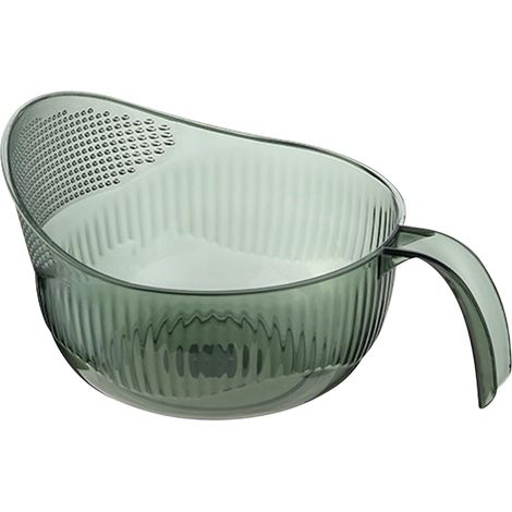 Spülmaschinenfestes Reissieb, 29,3 x 13 cm, Reiswascher mit feinen Löchern und ergonomischem Griff, multifunktionale Obstwaschschüssel. (1/3)