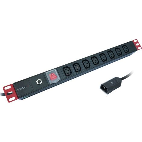 19' 1U X8 Power Strip - C13 Sockets (1/3)