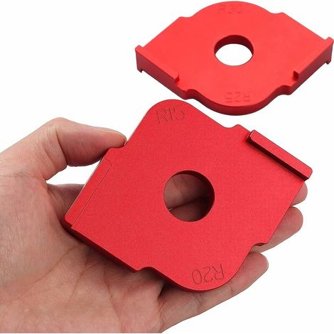Calibres d'Angle, Lot de 2 Gabarits de Défonceuse d'Angle Modèles de Routeur de Gabarit pour Outil de travail du bois (1/5)