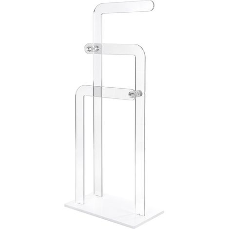 Servomuto porta asciugamani moderno in plexiglass trasparente Shubi