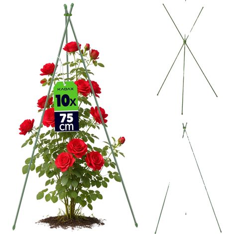 Pflanzenständer, konisches Design, robuster Stahl und Kunststoff, grün (1/5)