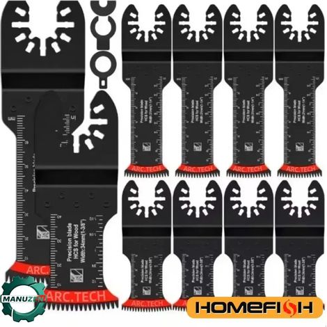 Manuzen - Lot de 10 lames japonaises pour outil oscillant – HCS et bimétal — 10 pièces (1/3)