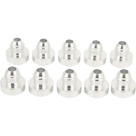 10 pièces AN6 raccord de bonde à souder 1/2in filetage mle en alliage d'aluminium adaptateur de tuyau de mazout soudable pour Auto (1/5)