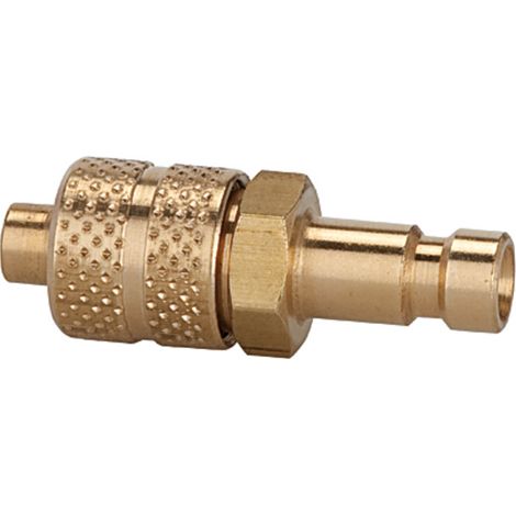 Riegler Nippel für Kupplungen NW 2,7, Messing blank, für Schlauch 5x3 (1/2)