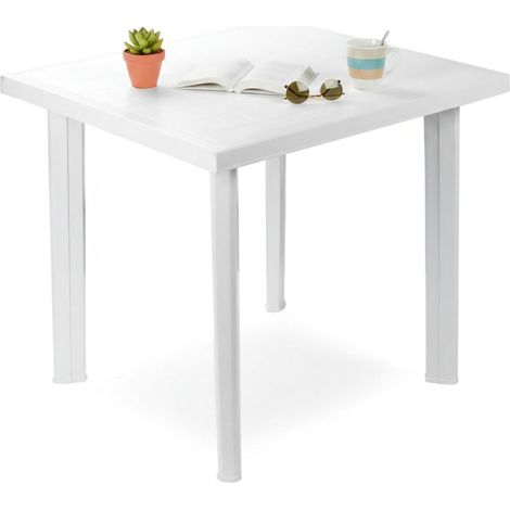 Dmora Modularer rechteckiger Tisch, Made in Italy, 80 x 75 x 72 cm, Farbe Weiß
