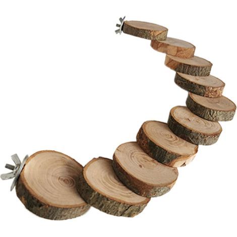 Échelle à 10 marches pour cobayes, blocs de bois, jouets à mâcher pour cage, petits animaux (1/4)