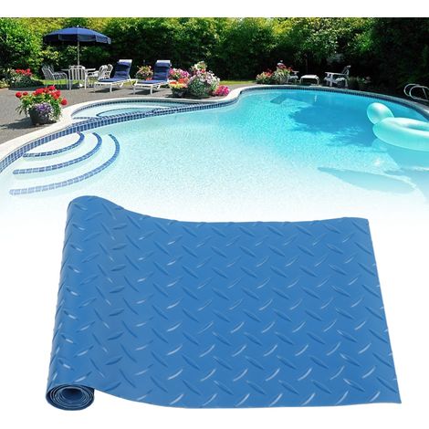 Tapis antidérapant pour échelle de piscine - Mat de sécurité pour marches et plateformes - Coussinets de protection ergonomiques (1/5)