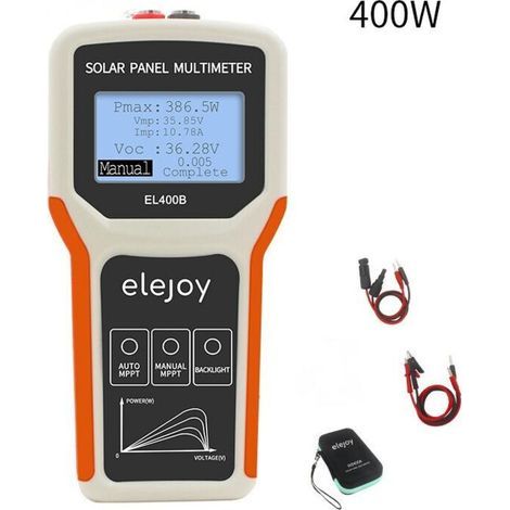 EL400B Tragbares Photovoltaik-Panel-Netzteil-Multimeter Solarpanel-Tester Leistungsmesser Amperemeter LCD-Digitaldisplay mit Hintergrundbeleuchtung (1/5)