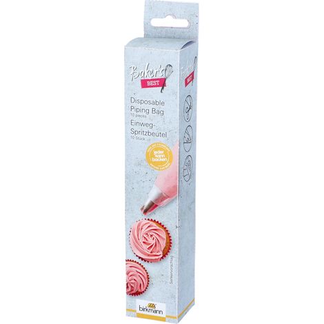 Poches à douille jetables, lot de 10, 41 cm, marque Baker's Best / Birkmann (1/2)