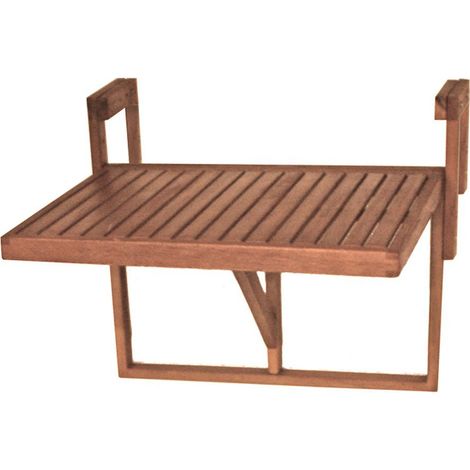 Balkon-Hängetisch GARDA-120 aus Eukalyptus, B/H/T: ca. 64/44-52/65 cm (1/3)