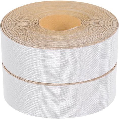 Ruban Adhésif pour Bordure d'Abat-jour Blanc, Tissu Autocollant, 2 Rouleaux de 5 Mètres, Installation Facile, pour Chambres et Études (1/5)