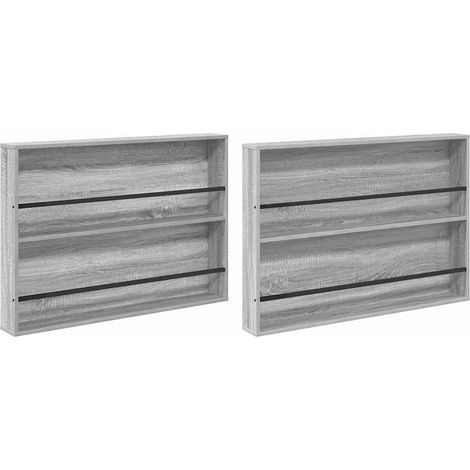 Maison Exclusive - Scaffale per riviste 2 pcs Grigio Sonoma 100 x 12 x 70 cm