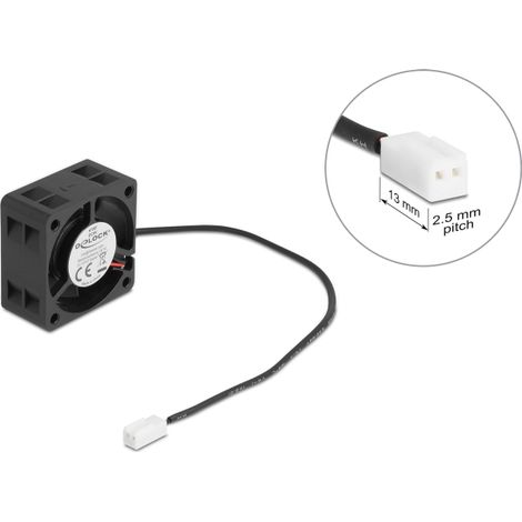 Delock Ventilador axial de 5 V de corriente continua, 40 x 40 x 20 mm negro